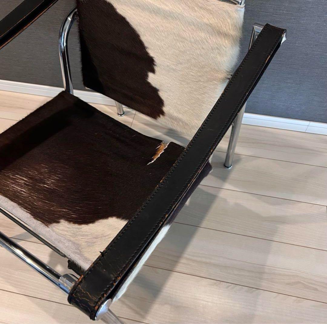 ル・コルビジェ　LC1　スリングチェア　椅子　ハラコ　レザー　リプロダクト　刻印