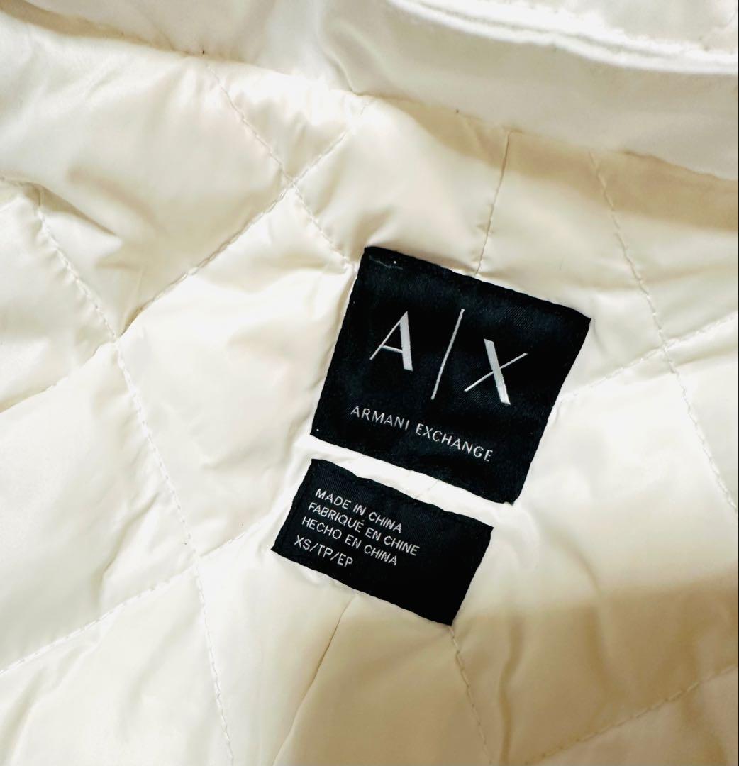【アルマーニエクスチェンジ】ホワイトダウン フード付き 未使用