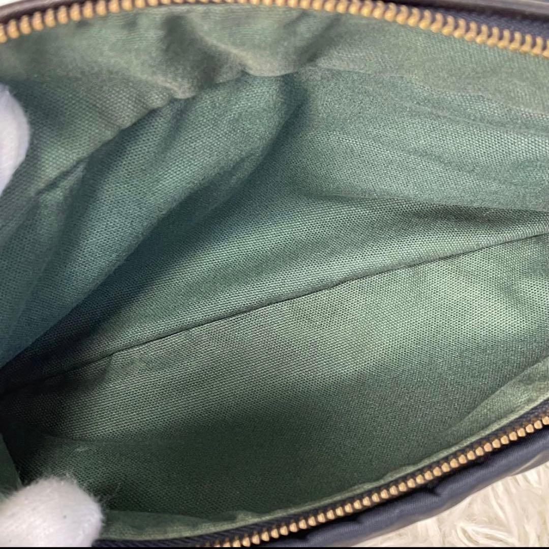 美品 フェリージ Felisi ボディバッグ ウエストポーチ ウエストバッグ 紺