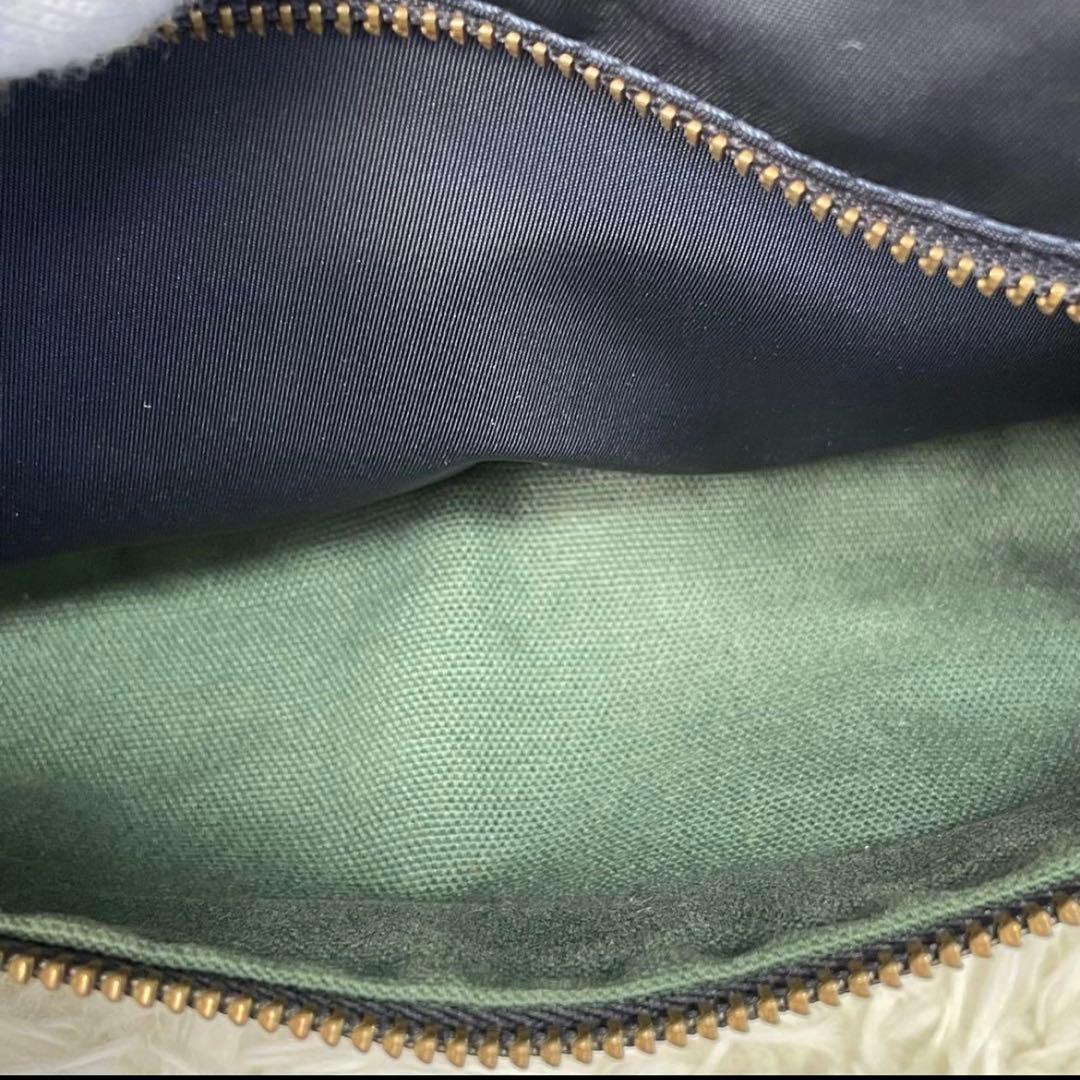 美品 フェリージ Felisi ボディバッグ ウエストポーチ ウエストバッグ 紺