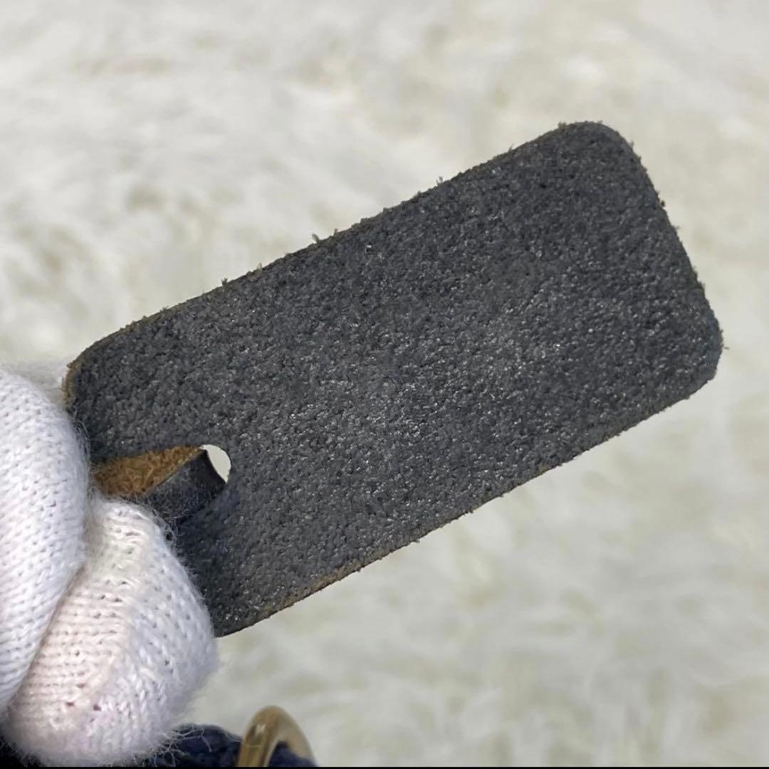 美品 フェリージ Felisi ボディバッグ ウエストポーチ ウエストバッグ 紺