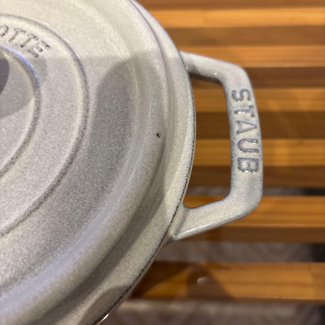 美品　STAUB ラ・ココット カンパーニュ　18cm グレー　ストウブ