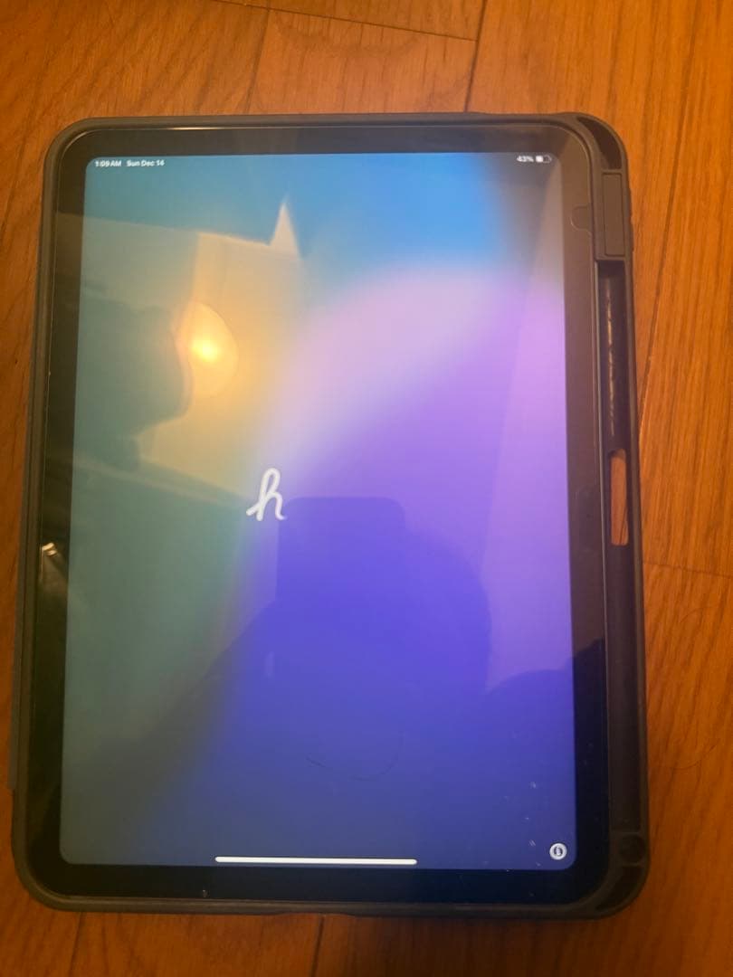 Apple iPad ブルー本体 カバー付き