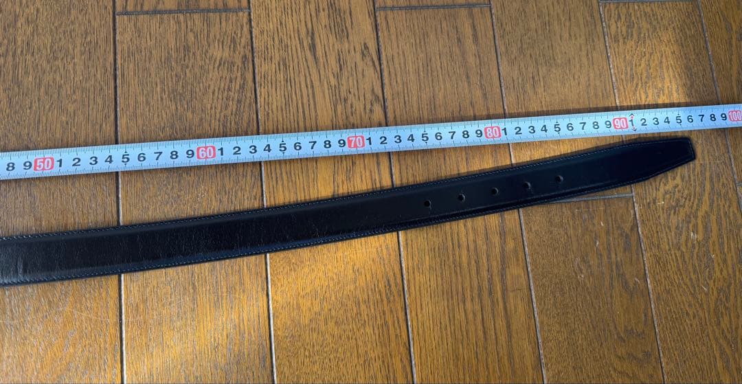 【未使用品】 PRADA メンズ レザーベルト ブラック サイズ80