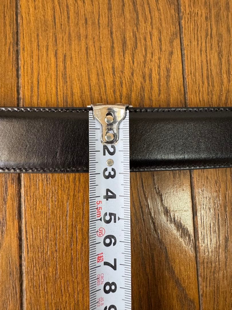 【未使用品】 PRADA メンズ レザーベルト ブラック サイズ80