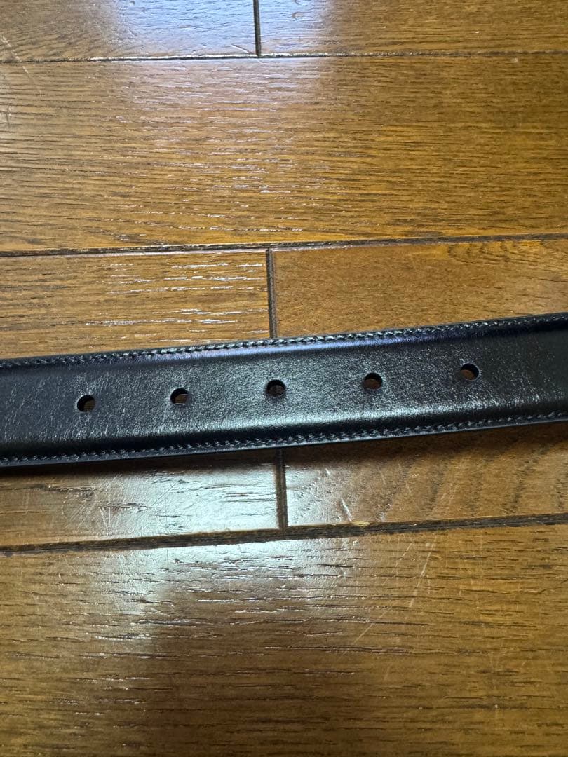 【未使用品】 PRADA メンズ レザーベルト ブラック サイズ80