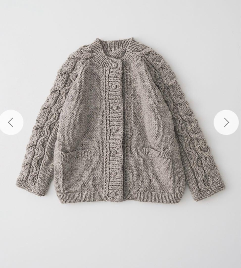 naoko。今季 ネストローブ ペルーケーブルスリーブニットカーディガン