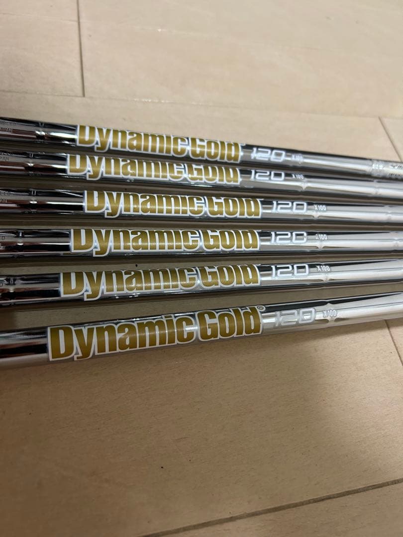 ダイナミックゴールド120 x100スチールシャフト 6本セット