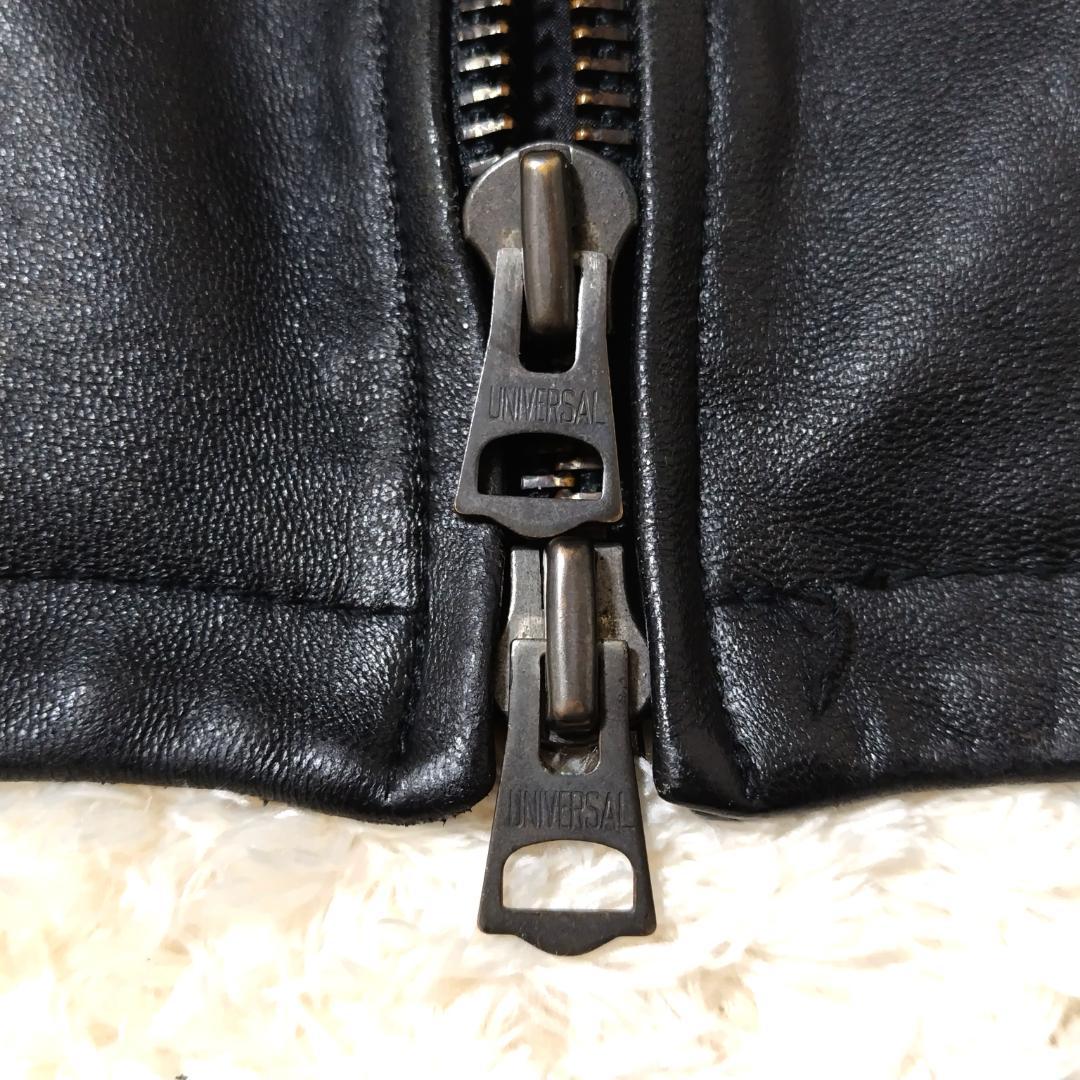 ジャックローズ ライダースジャケット ラムレザー サイズ4 シングル ブラック