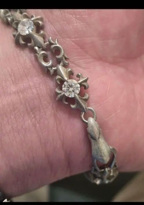 キュービック　シルバー925ブレスレット。