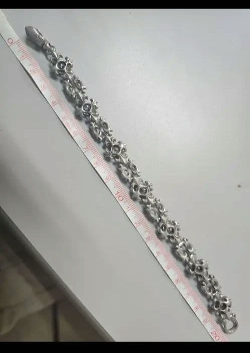 キュービック　シルバー925ブレスレット。