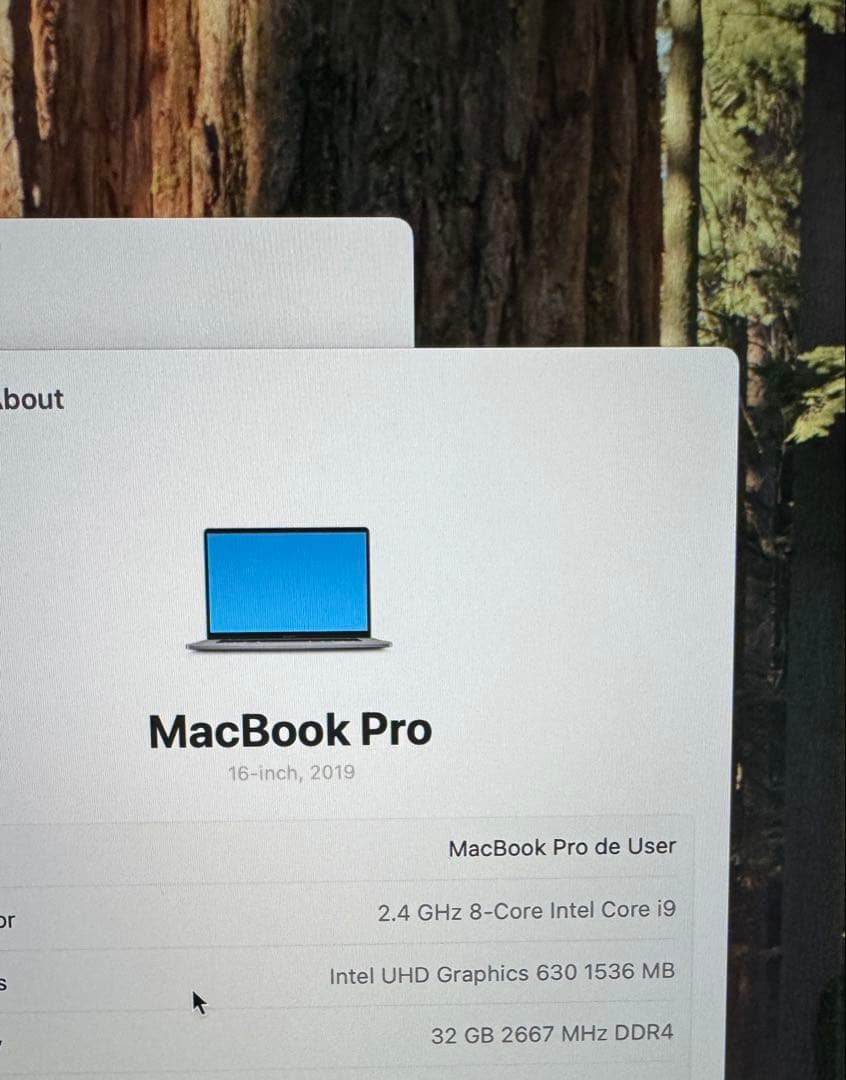 MacBook Pro 16インチ Core i9/32gb/1TB