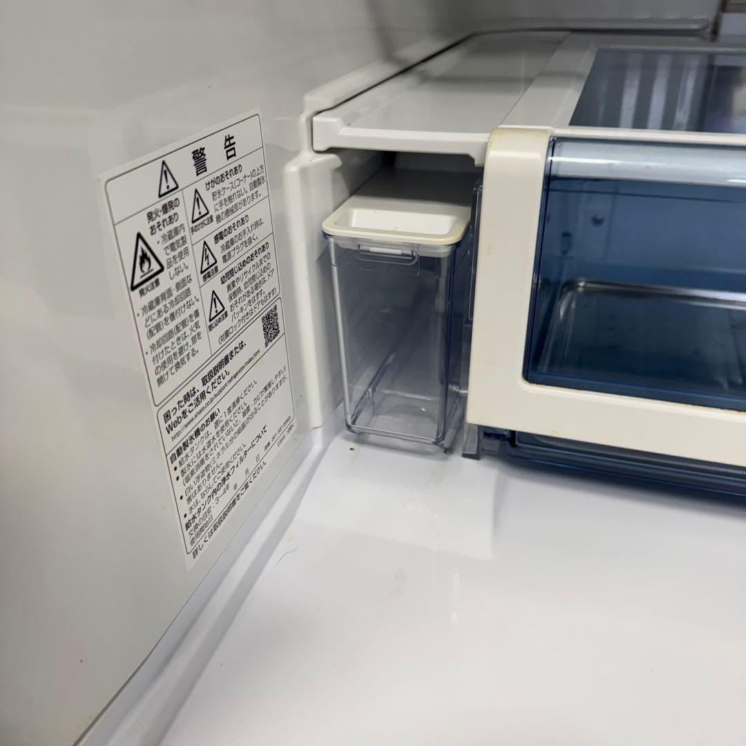 277 送料設置無料　SHARP　自動製氷機能付き大型冷蔵庫　ガラスデザイン