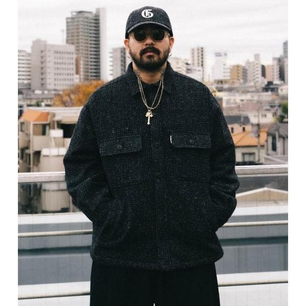 希少美品 COOTIE グレンチェックCPOジャケットM ＆限定キャップ セット