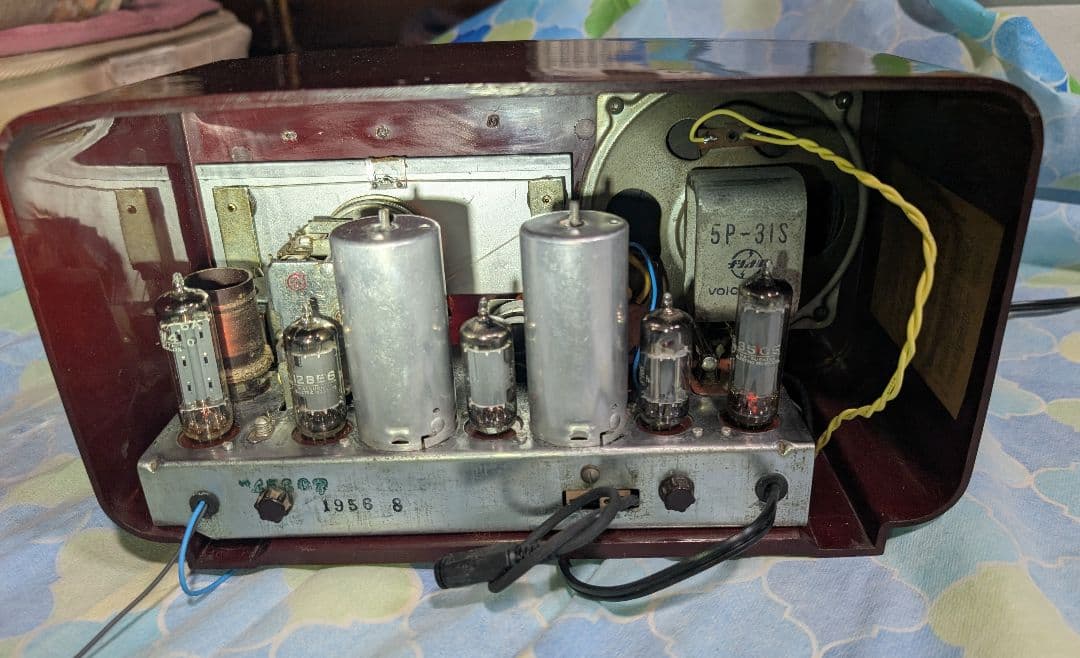 Bluetooth付　素朴な昭和レトロ真空管ラジオ　哀愁　DL-340