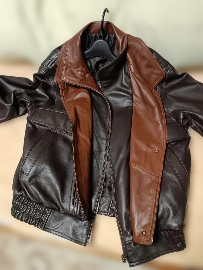 レザー ダブルカラー ジャケット