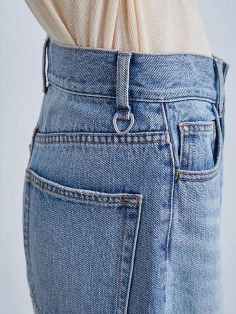 MIESROHE/ミースロエ 裾折り返しストレート美脚デニム