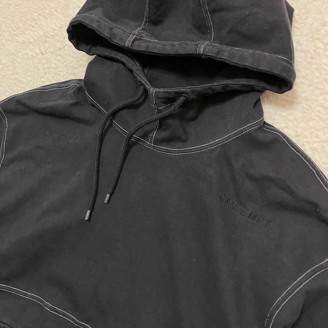 C.E OVERDYE LIGHT PULLOVER黒パーカー Cav Empt