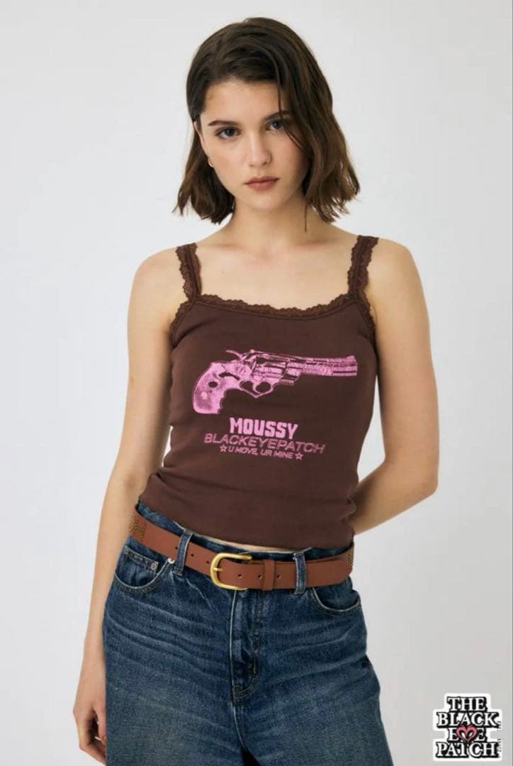 MOUSSY BEP GUN GRAPHIC キャミソール