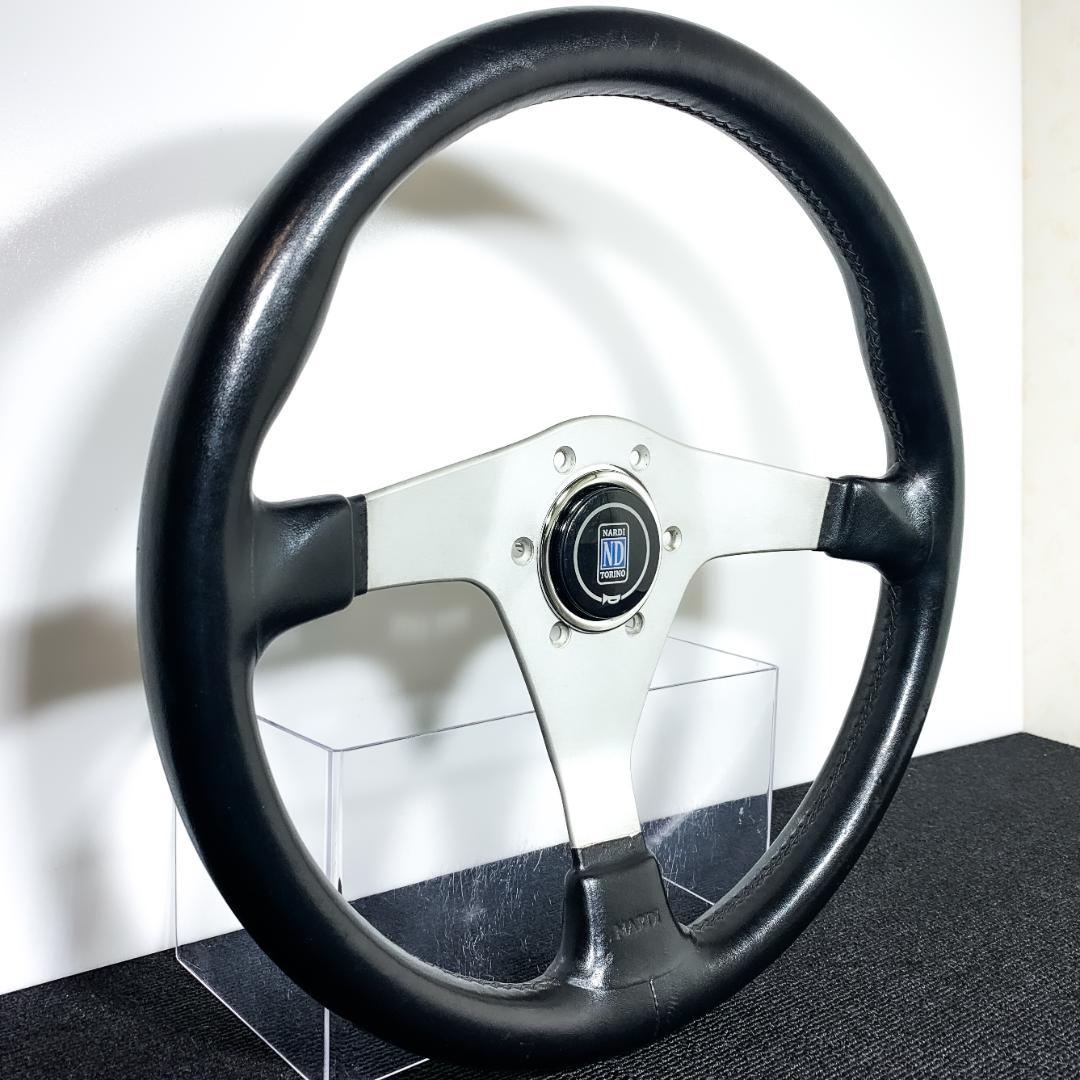 希少 ナルディ ガラ3 レザーステアリング 正規品 美品 新品ホーンボタン付