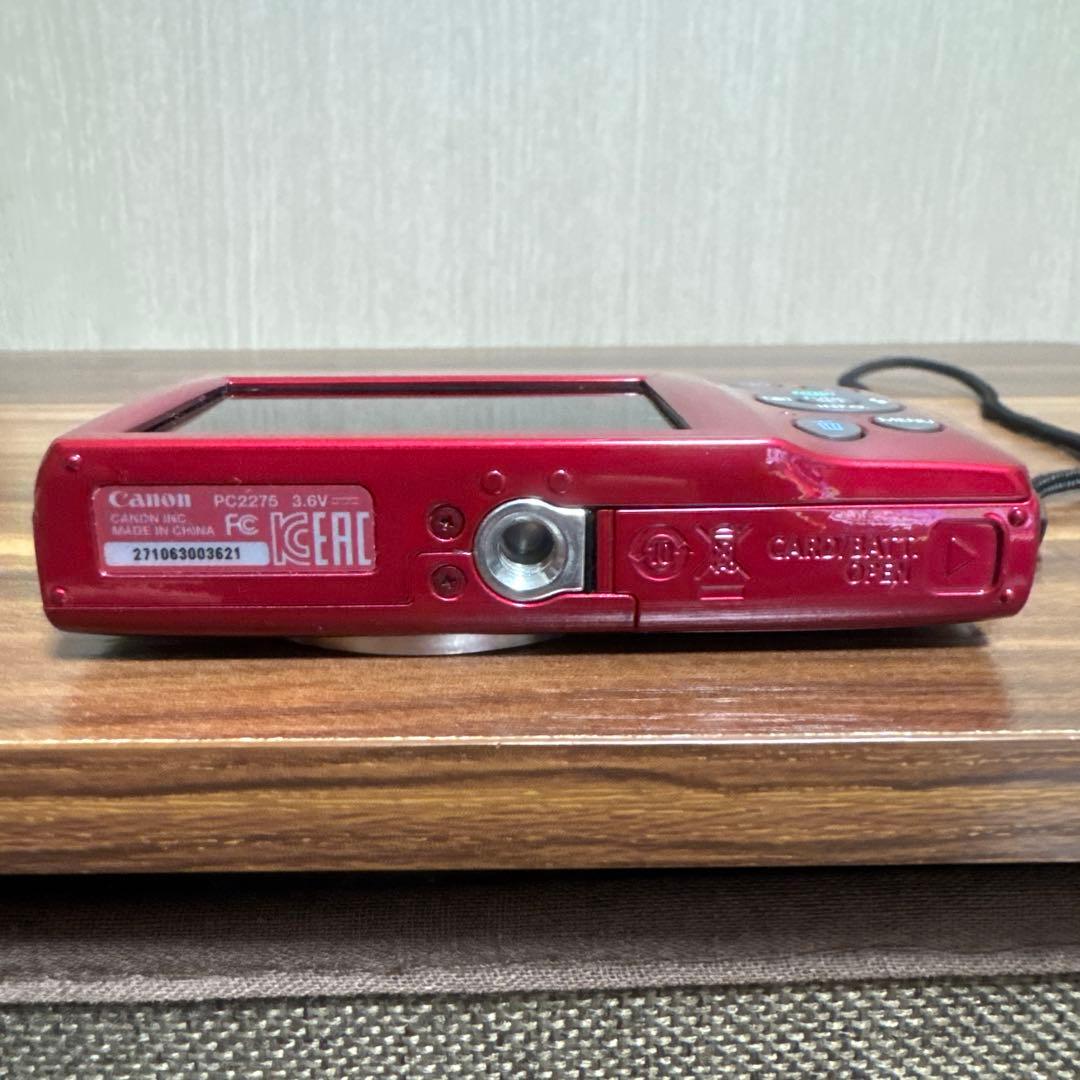 【極美品】Canon キャノン IXY180 イクシー レッド デジカメ 赤