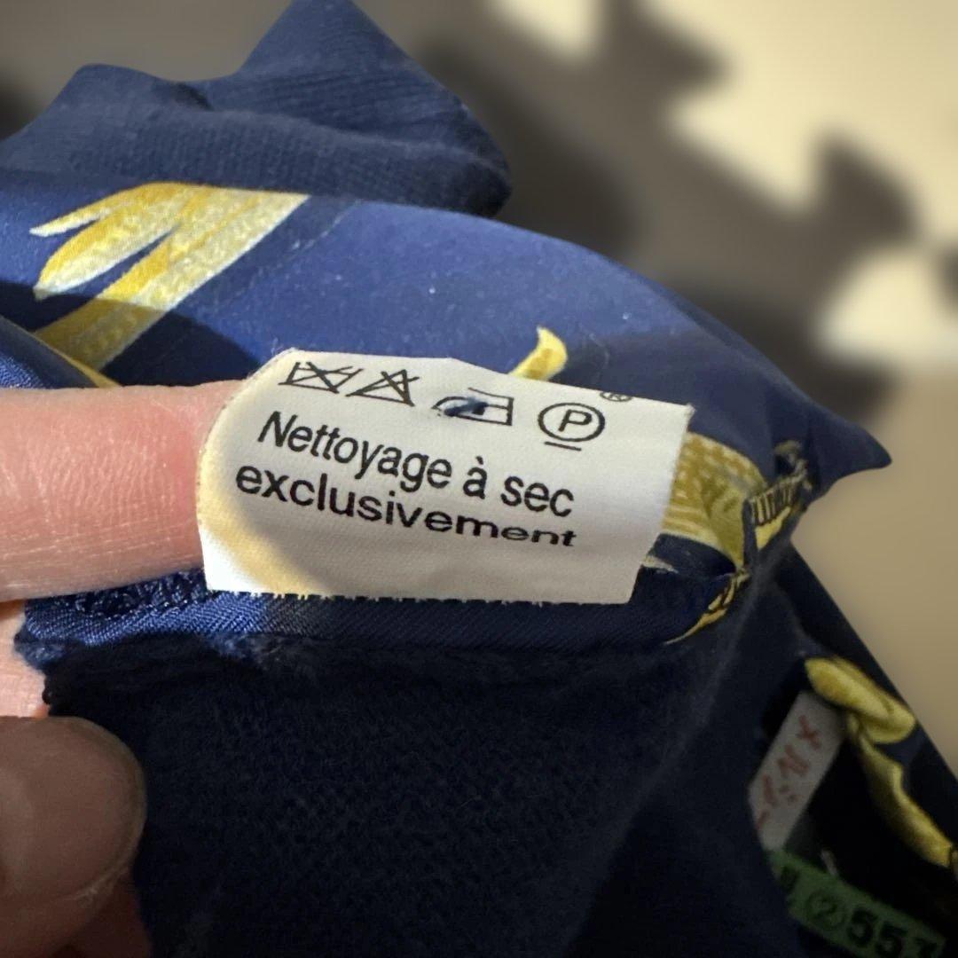 HERMES エルメス　長袖シャツ S ネイビー ニット