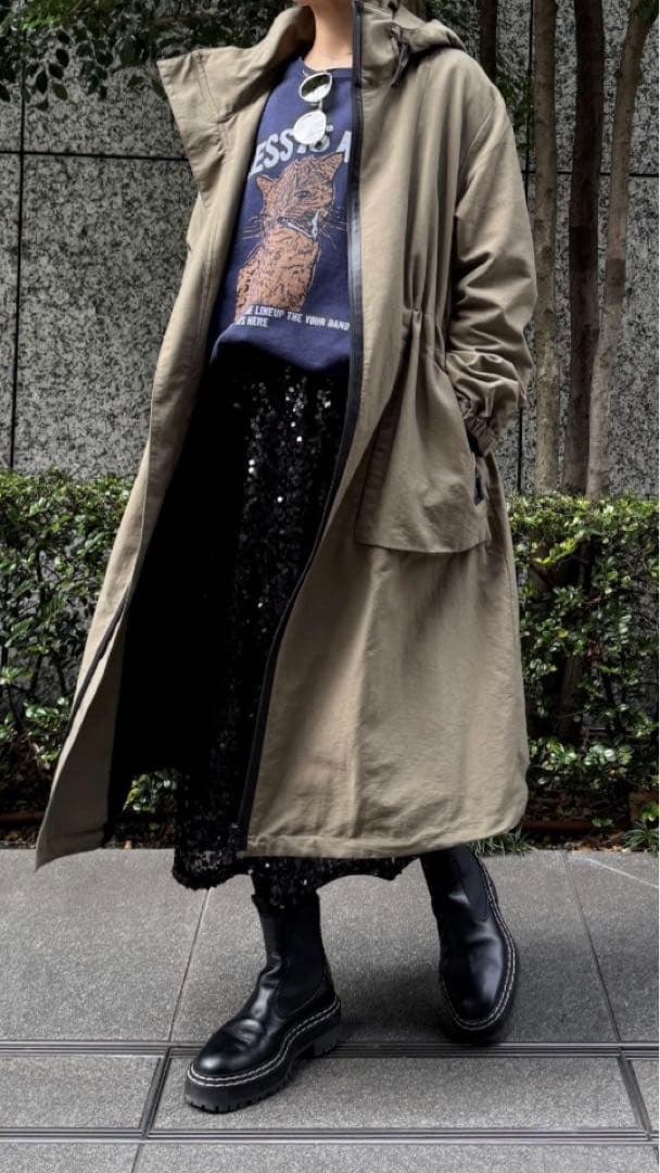 【美品】upper hights/アッパーハイツ コート ナイロン キャメル01