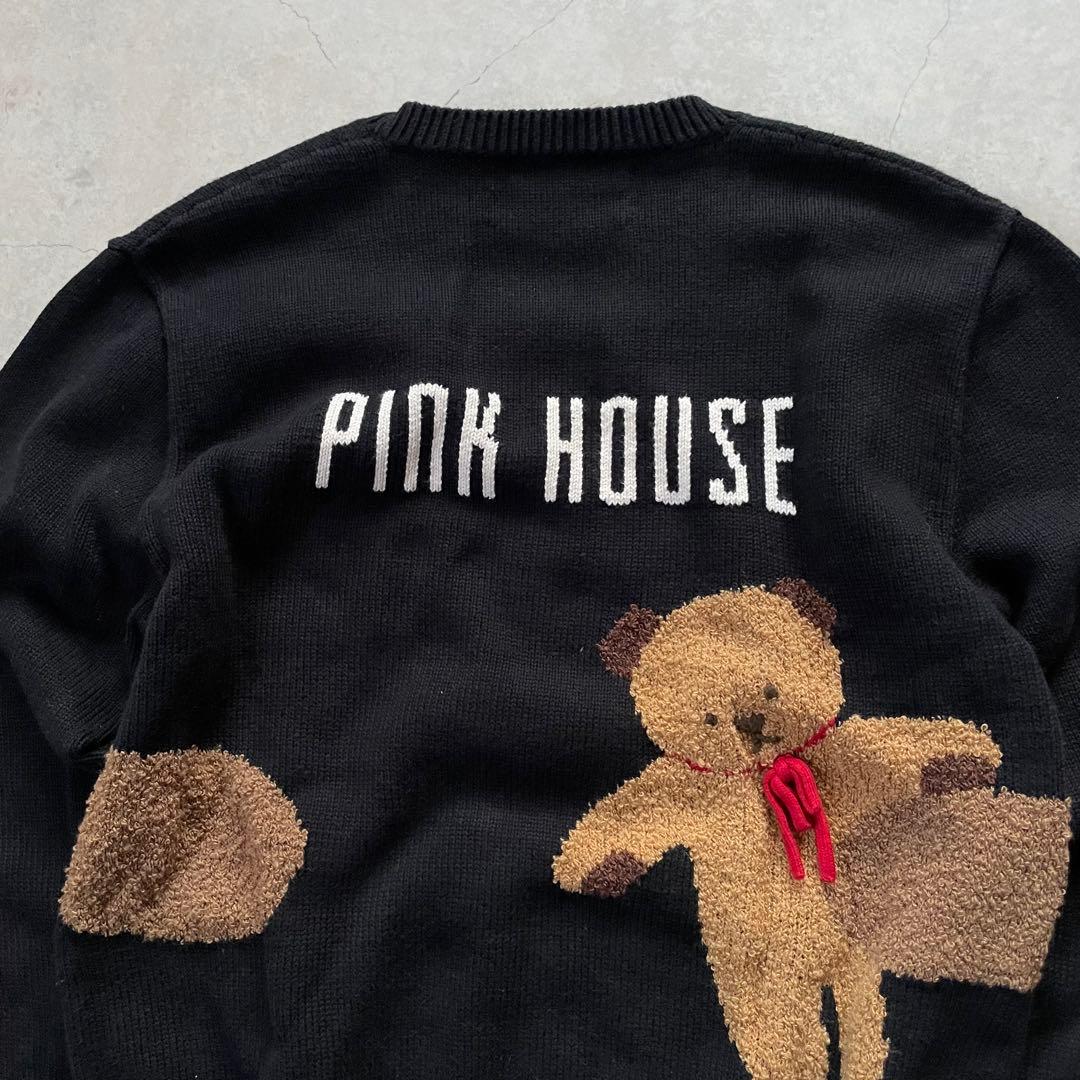 PINK HOUSE ピンクハウス ニット クマ編み込み セーター 黒