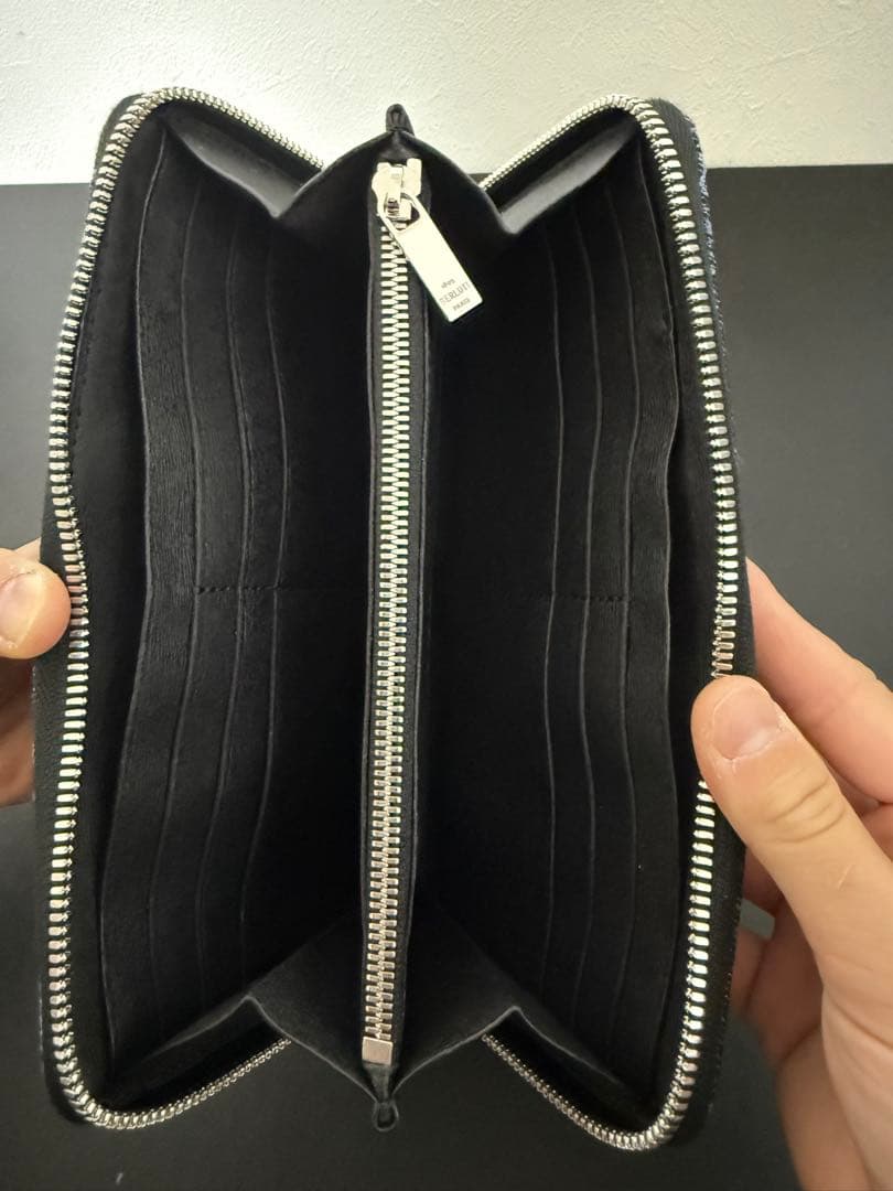 BERLUTI 長財布 ダークブルー/ブラウン