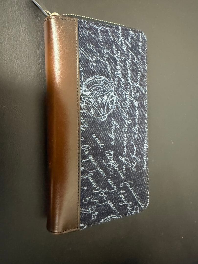 BERLUTI 長財布 ダークブルー/ブラウン