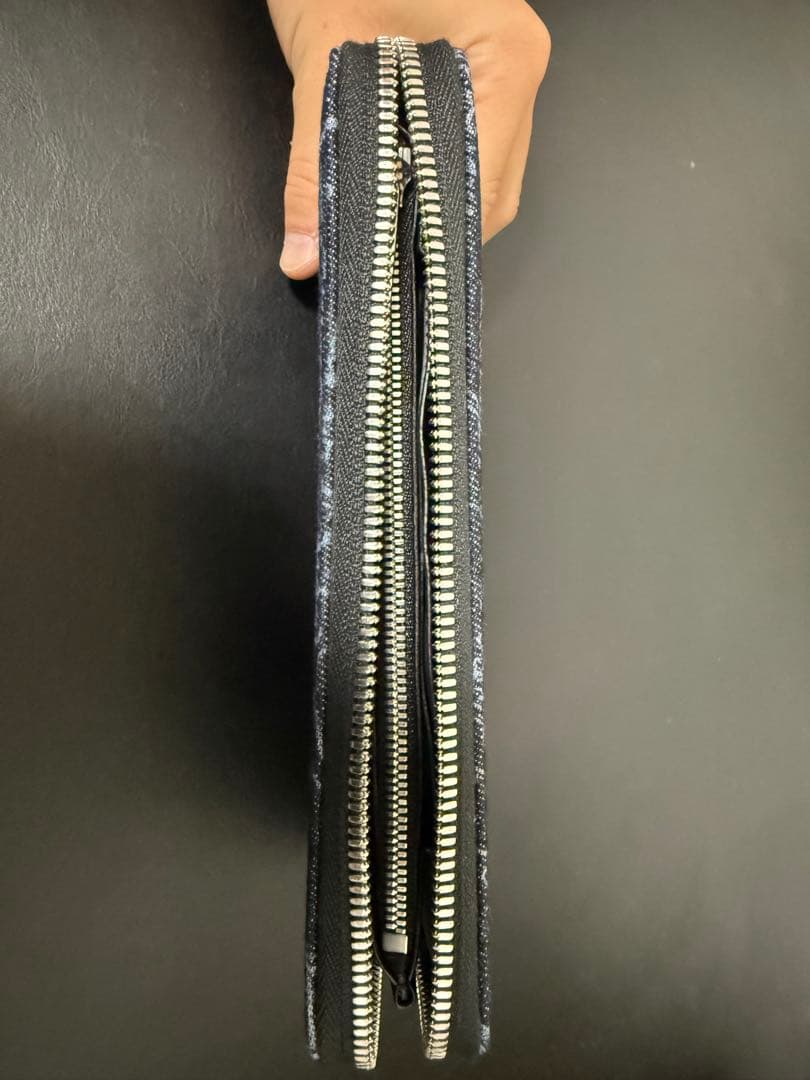 BERLUTI 長財布 ダークブルー/ブラウン