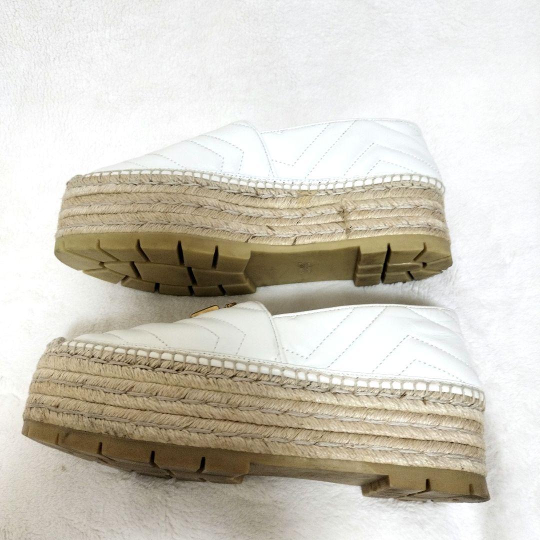 【美品】GUCCI グッチ エスパドリーユ GGマーモント 厚底 ミュール