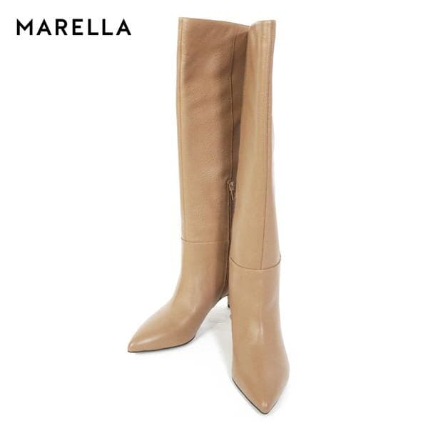 新品 マレーラ MARELLA ロングブーツ 37 ES357 23.5cm 革