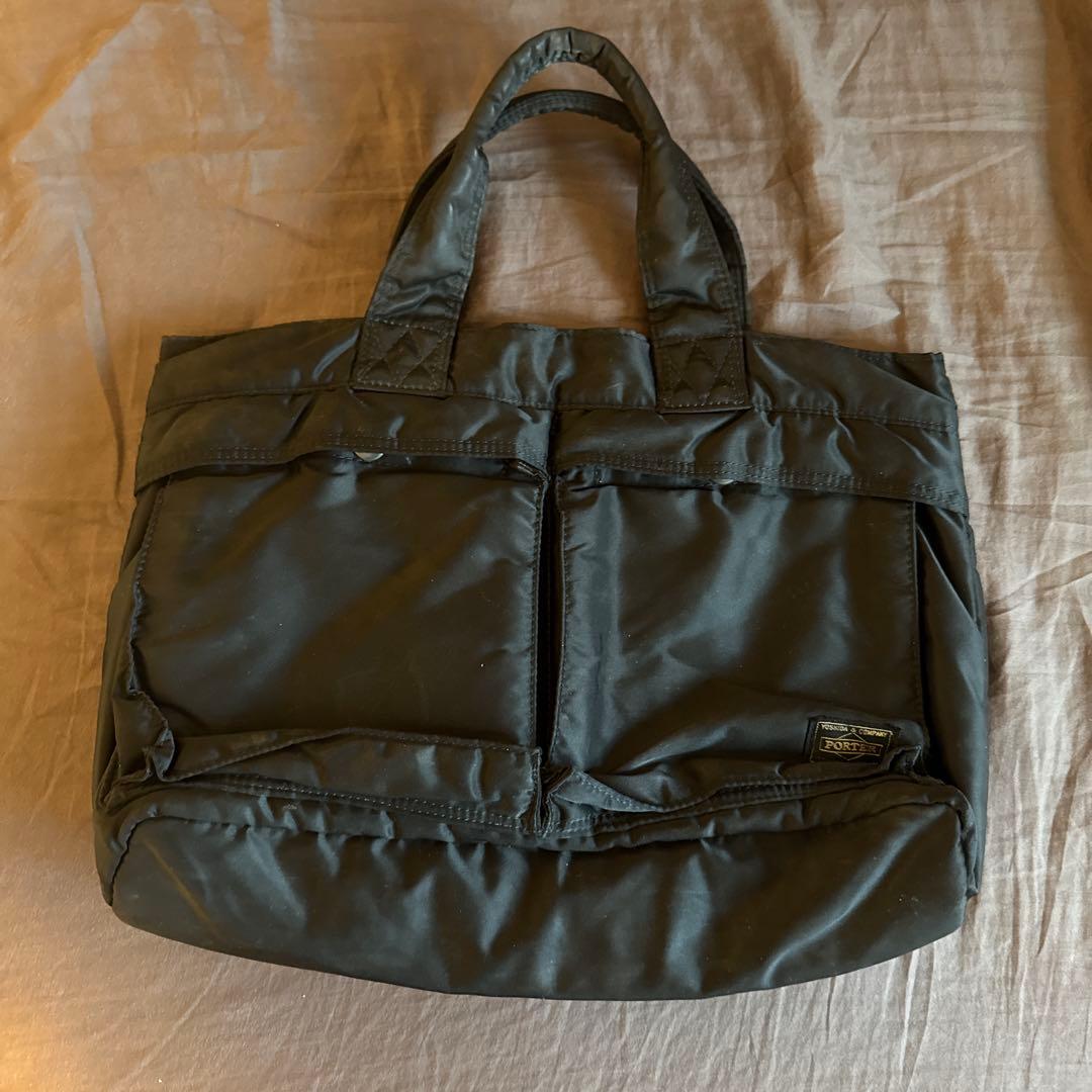 ポーター タンカー トートバッグ S ブラック オレンジ 吉田カバン　A4収納可