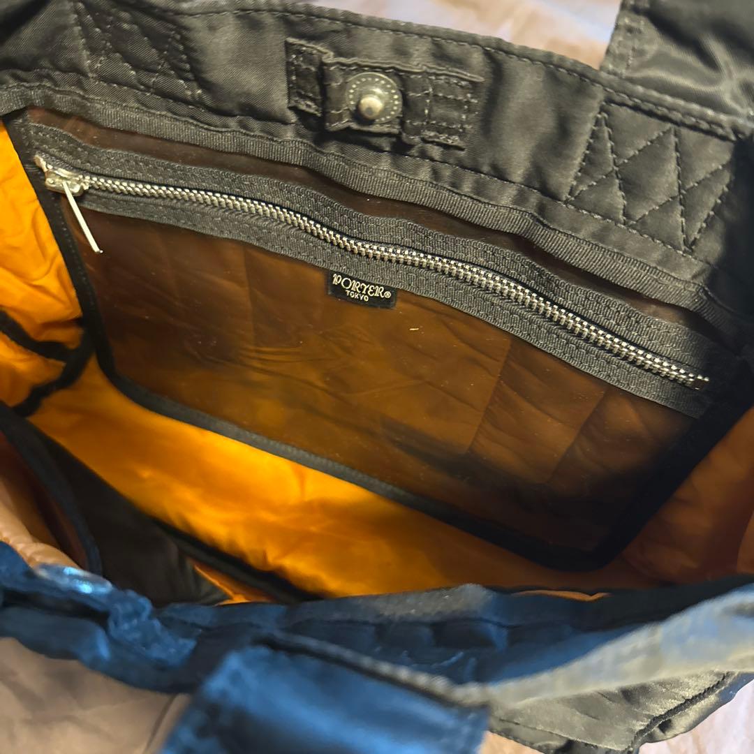 ポーター タンカー トートバッグ S ブラック オレンジ 吉田カバン　A4収納可