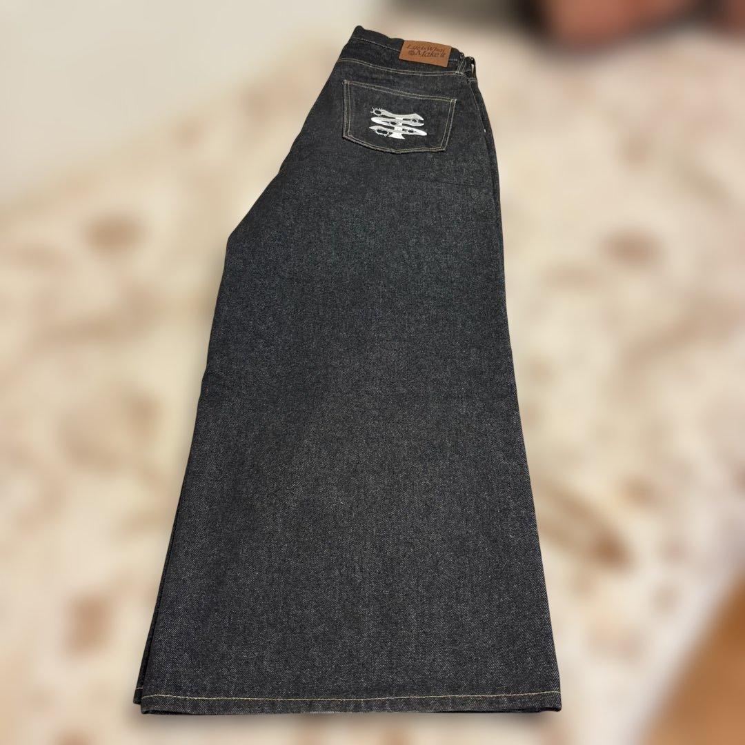 リジットバギーデニムパンツ ブラック XL 美品 That's life