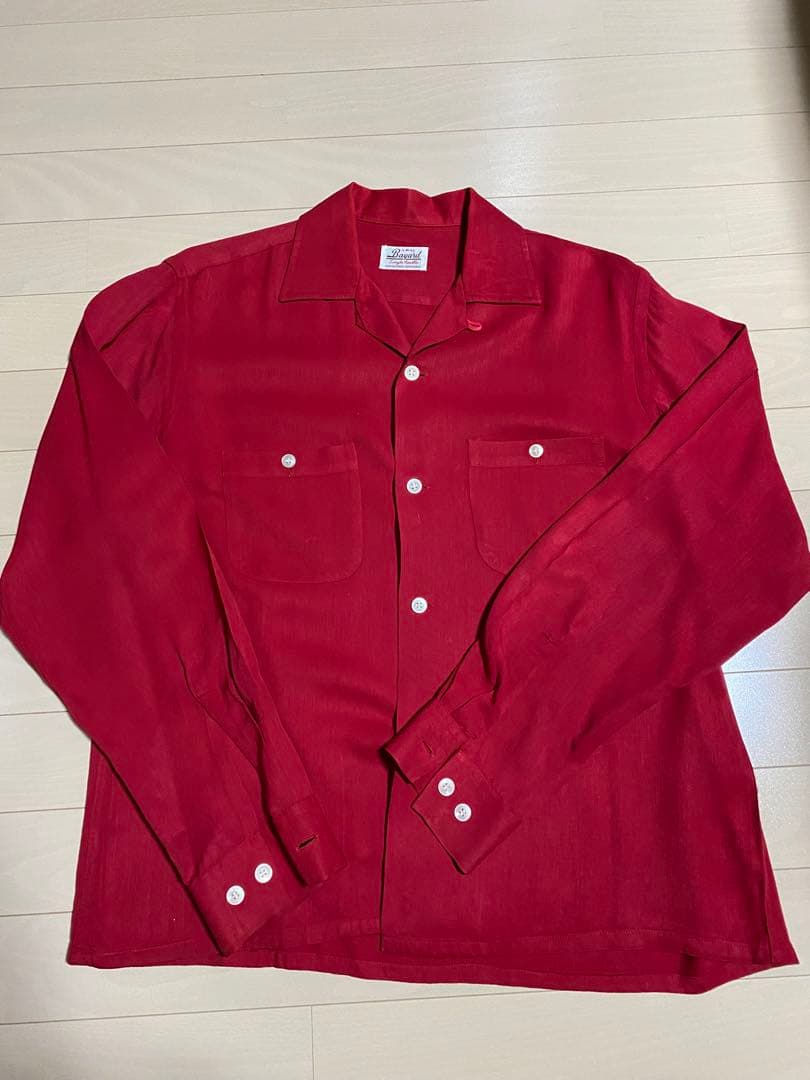 Bayard 赤 レーヨンシャツ　50's〜60's ビンテージ