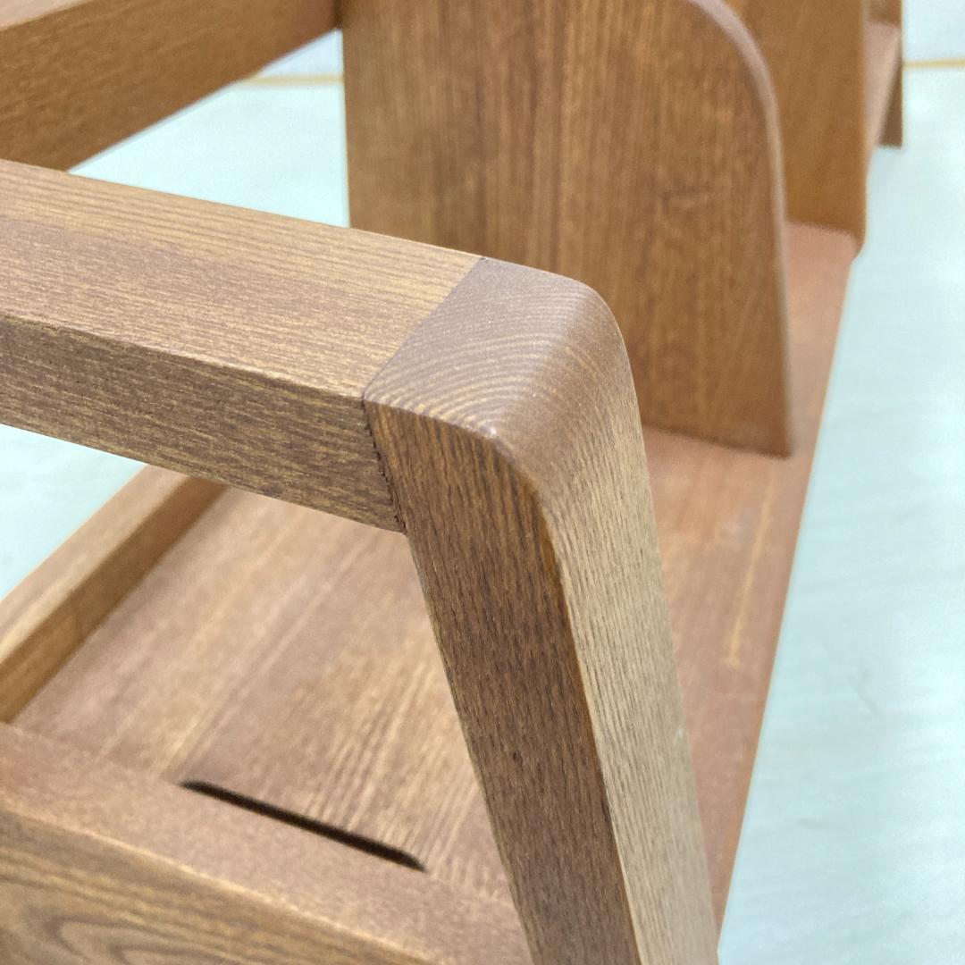 【マルニ】学習机用　上置き　ブックシェルフ　ラック　木製