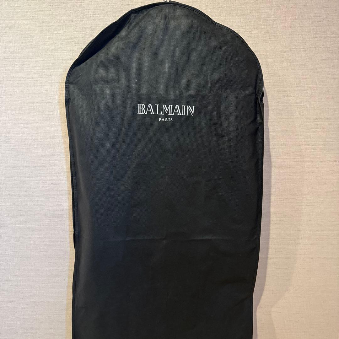 BALMAIN HOMME ブラックスエードフード付きジャケット