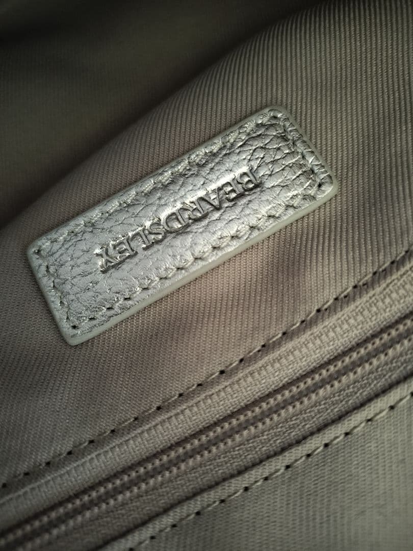 BEARDSLEYビアズリーラウンドミニボストンショルダーバッグ2wayシルバー