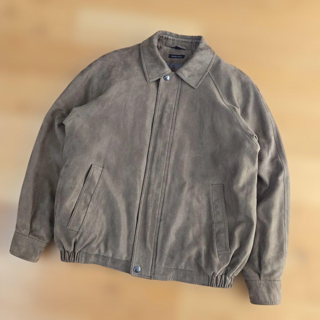 希少 claiborne クレイボーン スエードブルゾン ブラウン Mサイズ