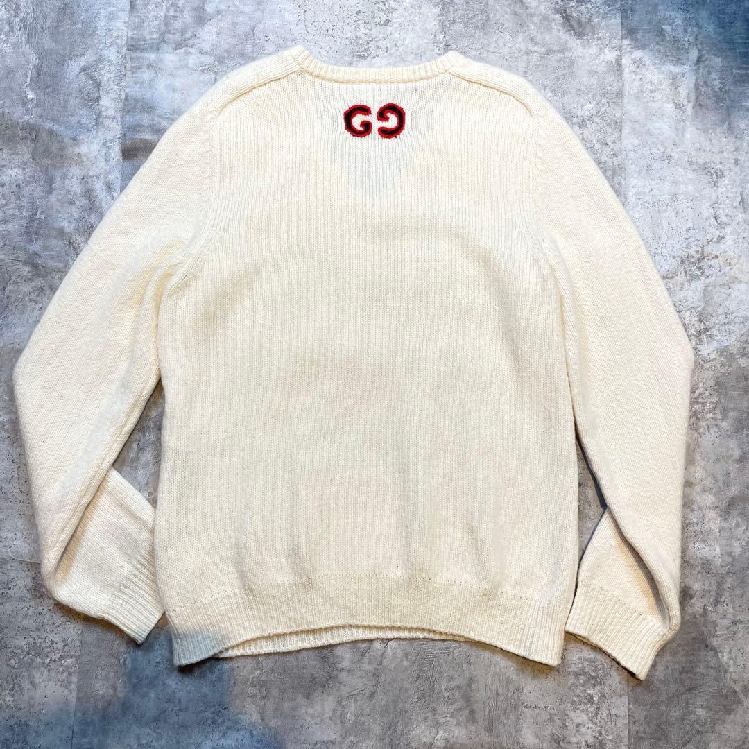 GUCCIグッチ Vネック ケーブルニット セーターレディース