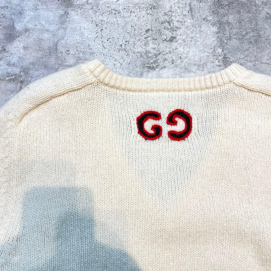 GUCCIグッチ Vネック ケーブルニット セーターレディース