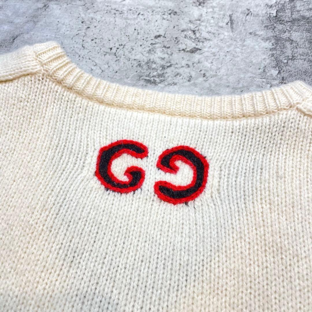 GUCCIグッチ Vネック ケーブルニット セーターレディース