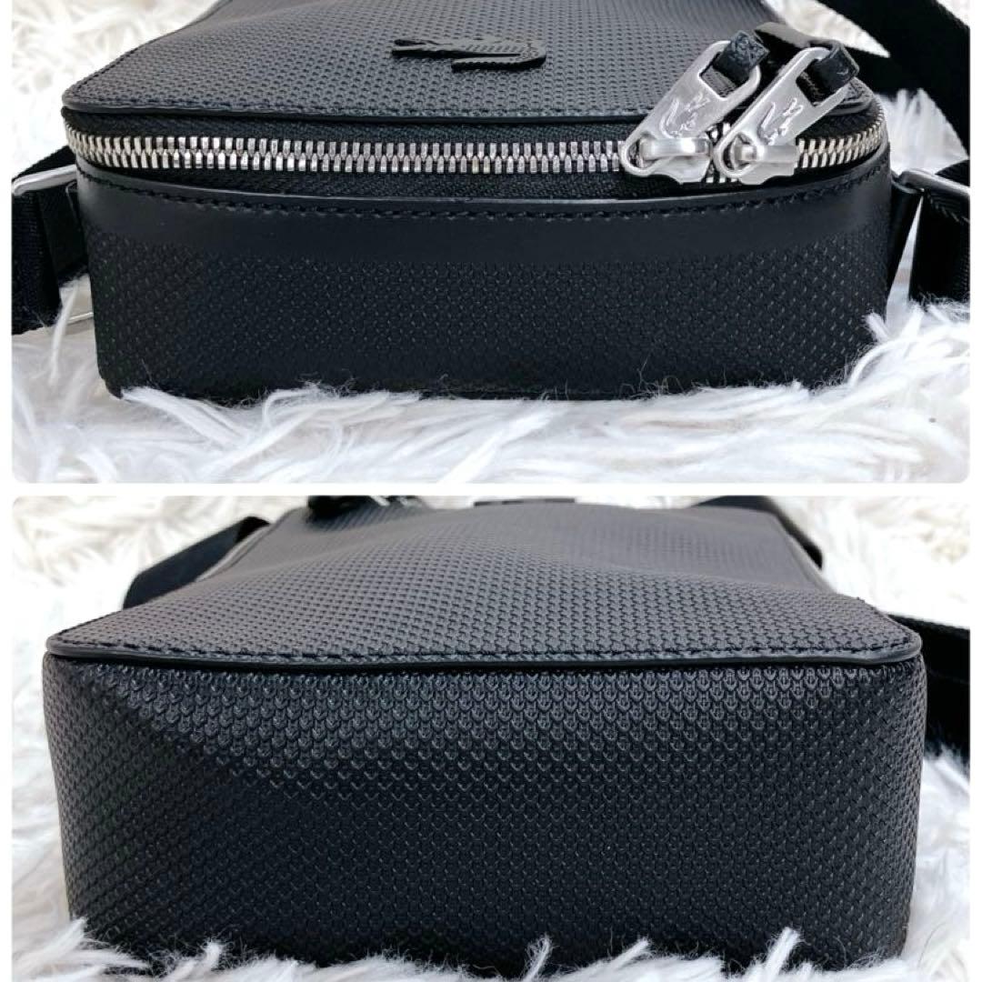 ✨極美品 ラコステ バーティカルカメラバッグ ショルダー ブラック ワニ 現行