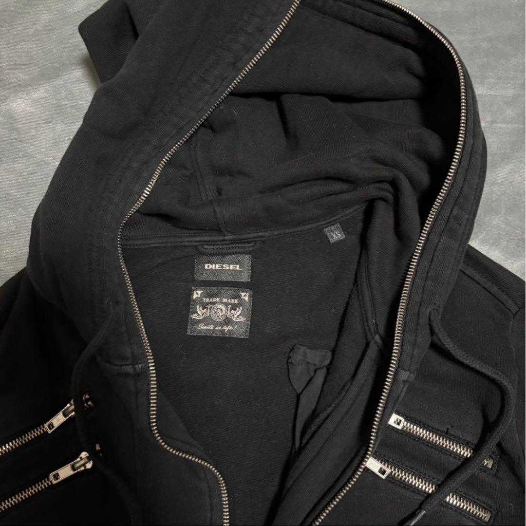 【希少】00s DIESEL gimmick zip hoodie