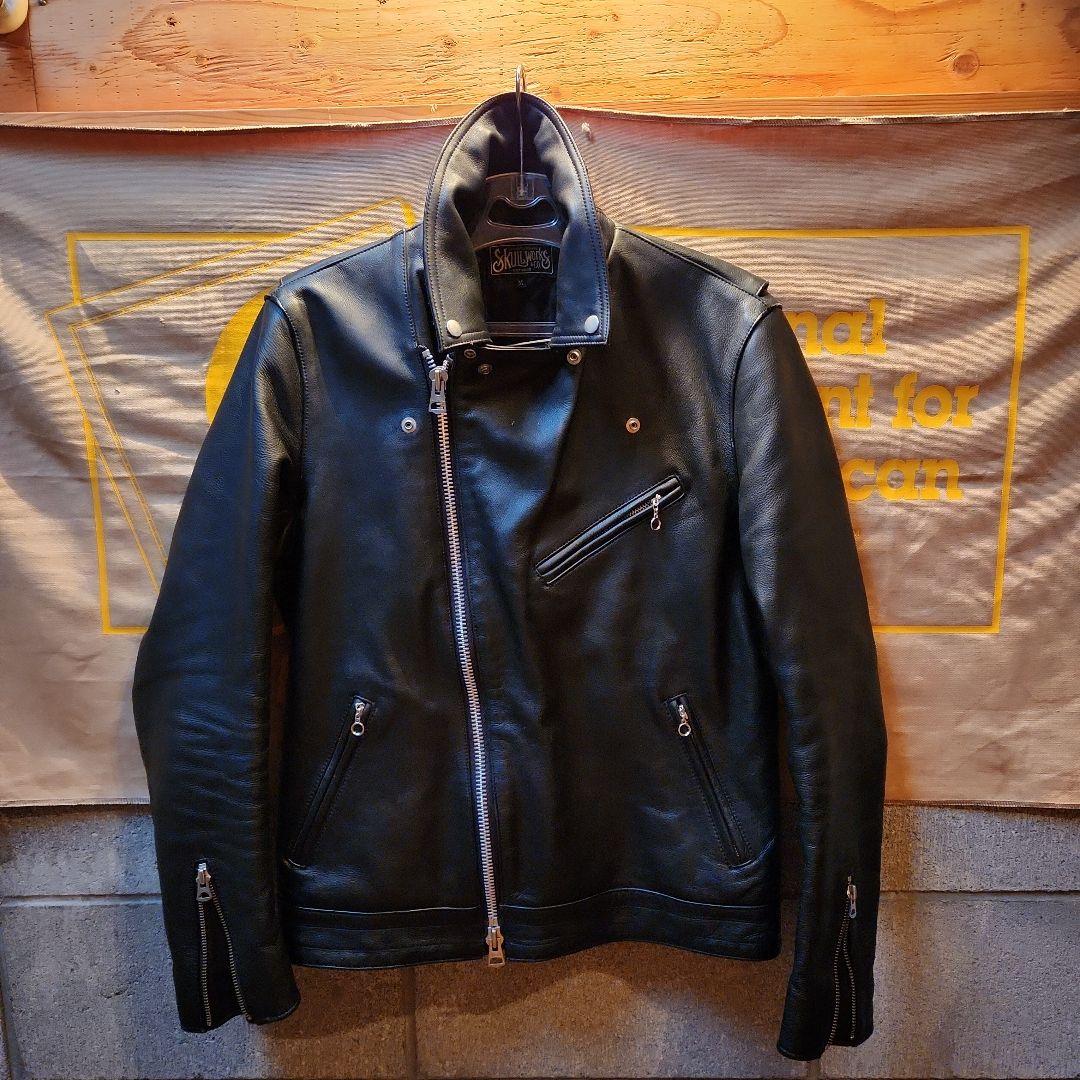 ダブルライダースジャケット ブラック レザー