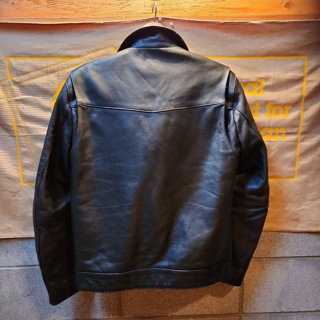 ダブルライダースジャケット ブラック レザー