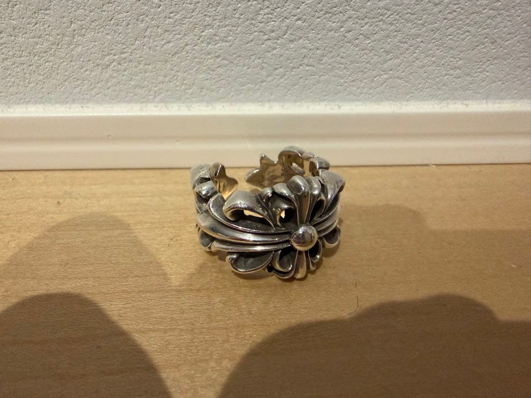 クロムハーツダブルフローラルクロスリング