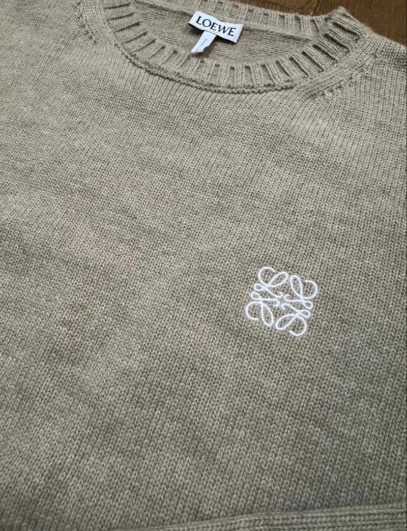 LOEWE ロエベ アナグラムロゴ入りウールニット XS